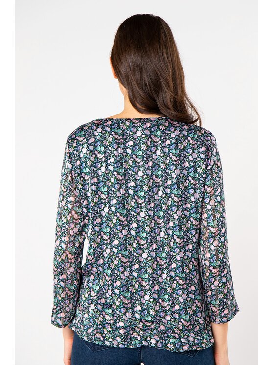 QUIOSQUE QUIOSQUE Halenka EFFECT SHIRT Modrá Regular Fit