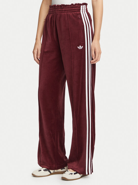 adidas adidas Jogginghose Velour LG4291 Dunkelrot Loose Fit