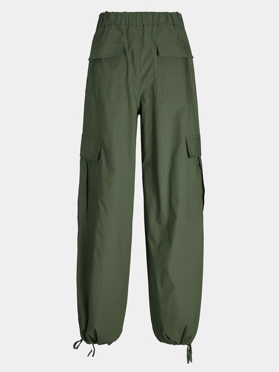 JJXX JJXX Hlače Yoko 12224655 Zelena Cargo Fit