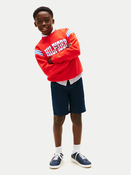 Tommy Hilfiger Tommy Hilfiger Szövet rövidnadrág 1985 Essential KB0KB09641 Sötétkék Regular Fit