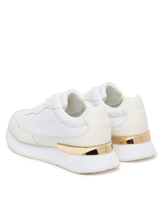 Tommy Hilfiger Tommy Hilfiger Sneakersy Th Chic Monogram Runner FW0FW09464 Biały
