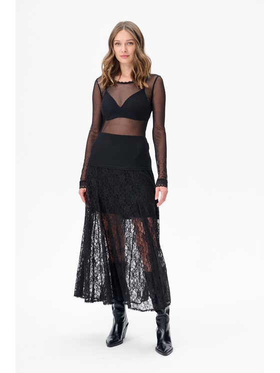 blue shadow blue shadow Bluzka Lejla Czarny Regular Fit