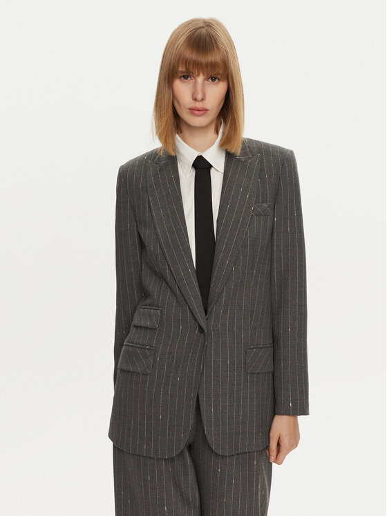 Simona Corsellini Simona Corsellini Sacou A24CPGI008 Gri Regular Fit