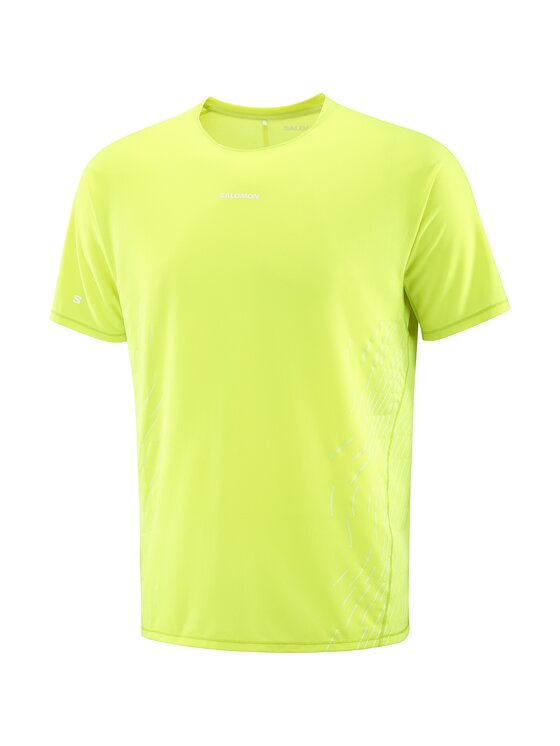 Salomon Salomon Koszulka techniczna SENSE AERO GRAPHIC Zielony jasny Slim Fit