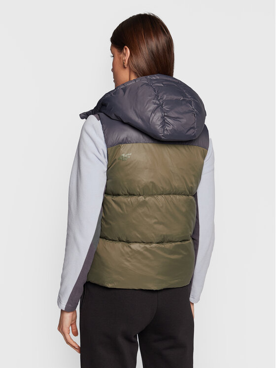 4F 4F Bezrękawnik H4Z22-KUDP004 Khaki Relaxed Fit