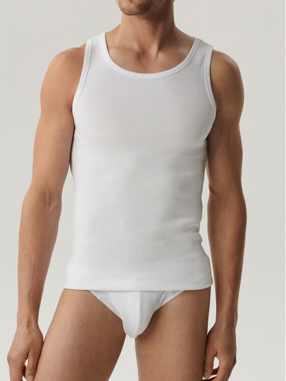 Atlantic Atlantic Podkoszulek basic Biały Regular Fit