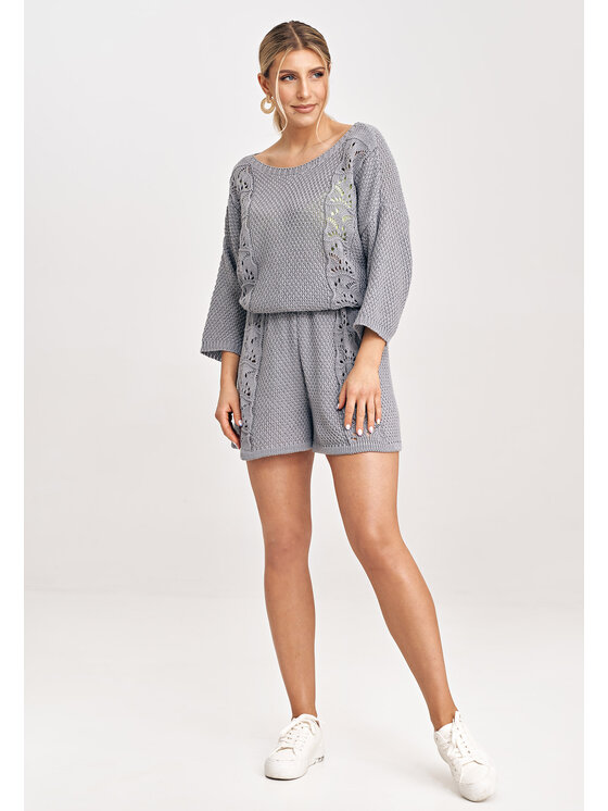 FIGL FIGL Πουλόβερ M995 Γκρι Regular Fit
