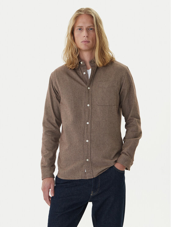 Jack&Jones Koszula Blubrook 12282353 Beżowy Regular Fit