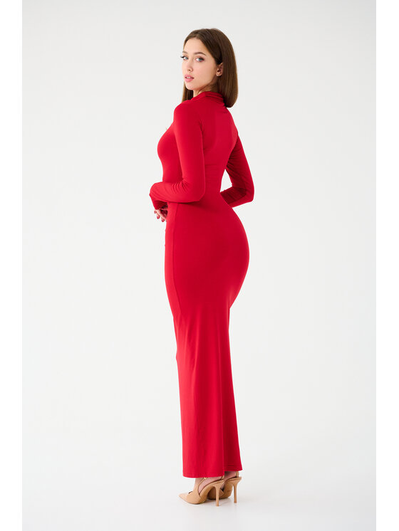 Leimann Leimann Sukienka koktajlowa Sara Czerwony Slim Fit