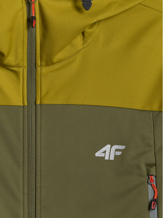 4F 4F Kurtka przejściowa TREKKING Khaki Regular Fit