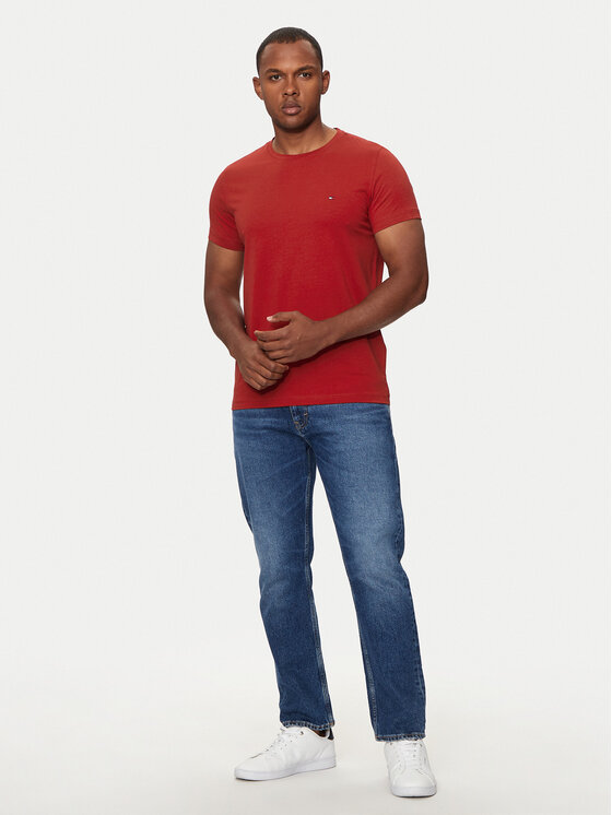 Tommy Hilfiger Tommy Hilfiger Marškinėliai MW0MW10800 Raudona Slim Fit