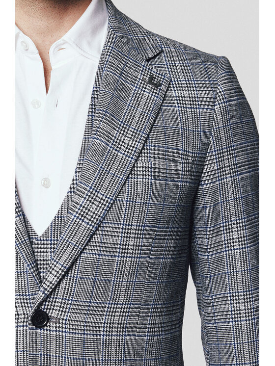 Lancerto Lancerto Marynarka Piacenza MA131224000016 Szary Slim Fit