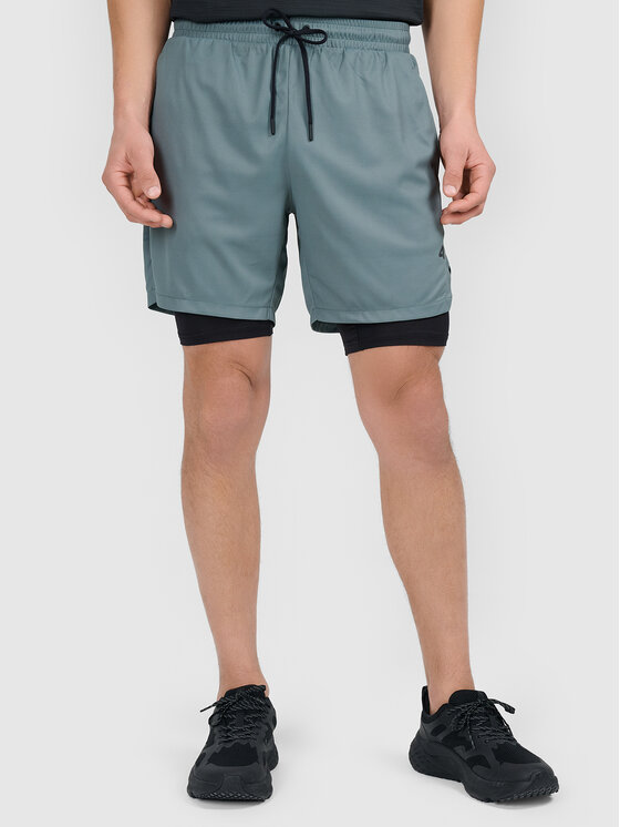 4F 4F Szorty sportowe 4FWAW26TFSHM1738-42S Zielony jasny Active Fit