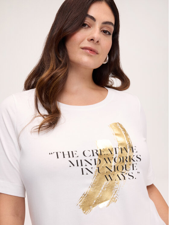 Fiorella Rubino Fiorella Rubino T-shirt G094L009592N011 Bianco Regular Fit