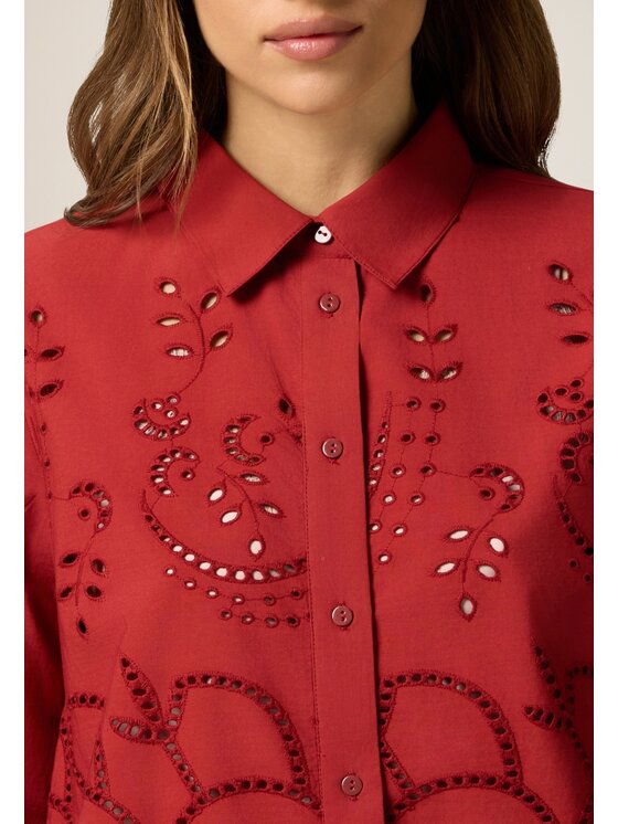 Oltre Oltre Camicia 5082R002957N026 Rosso Baggy Fit