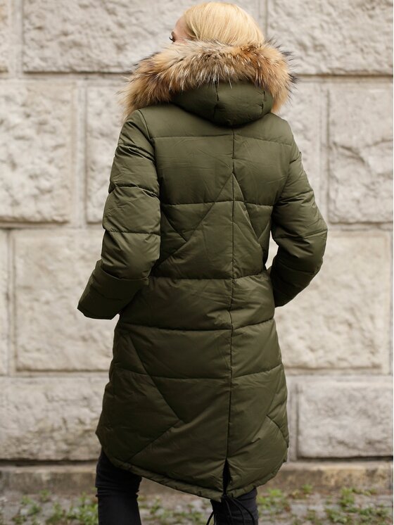 Perso Perso Zimní bunda BLH919079F Khaki Regular Fit