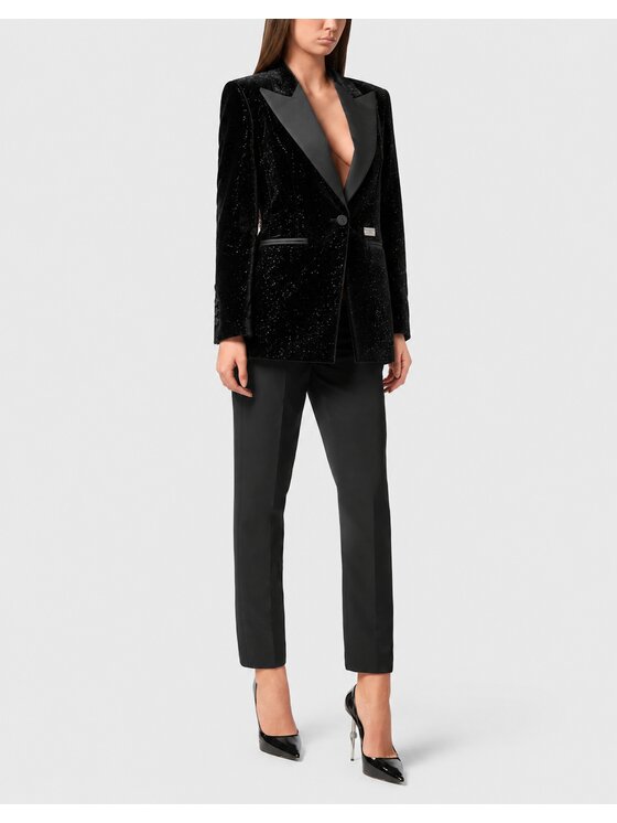PHILIPP PLEIN PHILIPP PLEIN Marynarka 31573 Czarny Loose Fit