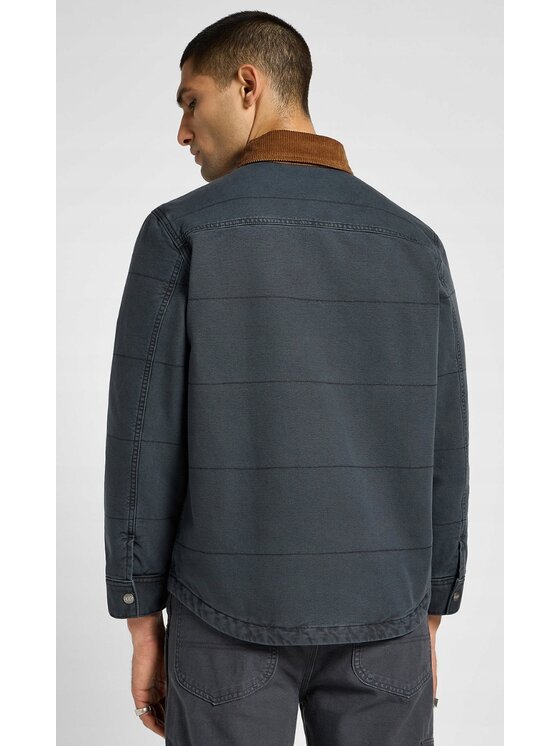 Lee Lee Kurtka koszulowa Quilted Workwear Jacket Szary Regular Fit