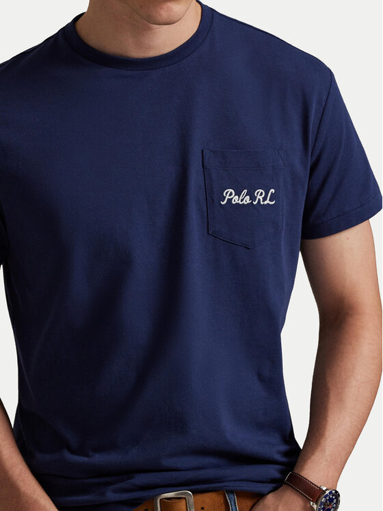 Polo Ralph Lauren Polo Ralph Lauren T-Shirt 710B16610001 Granatowy Regular Fit