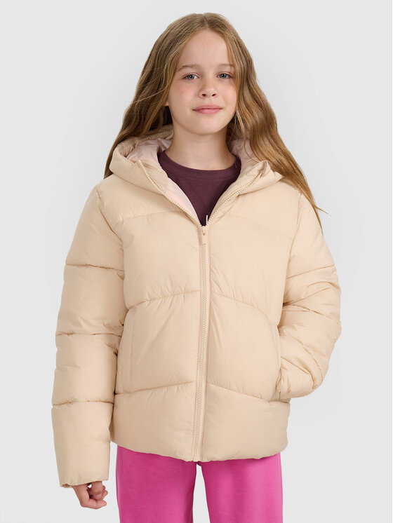 4F 4F Kurtka puchowa OUTERWEAR Beżowy Regular Fit