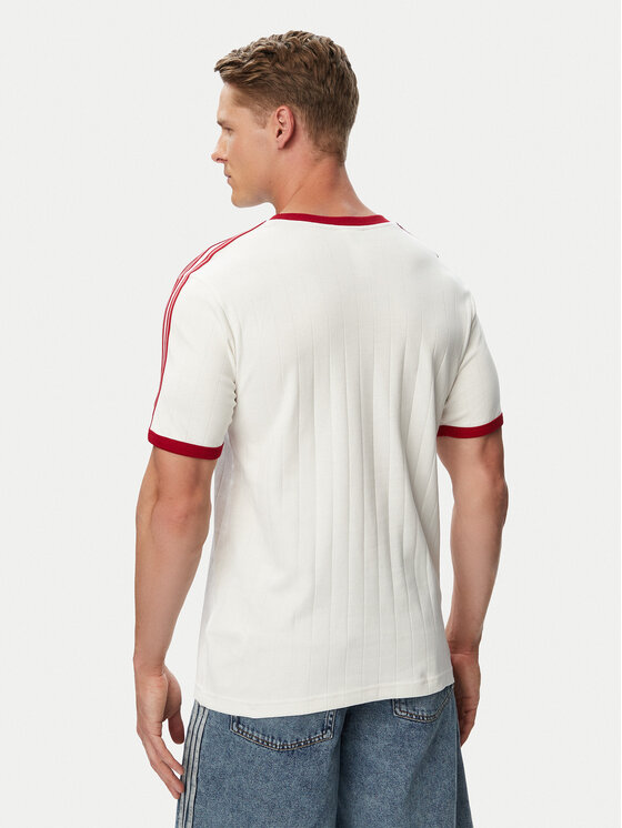 adidas adidas T-Shirt Drop Needle 3 Stripes Tee KS7449 Weiß Regular Fit