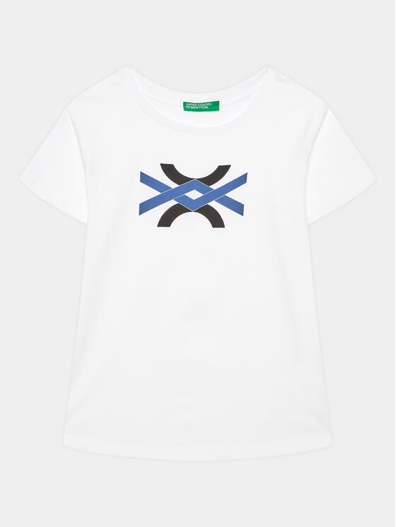 United Colors Of Benetton Tricou 3I1XC10BI Alb Regular Fit