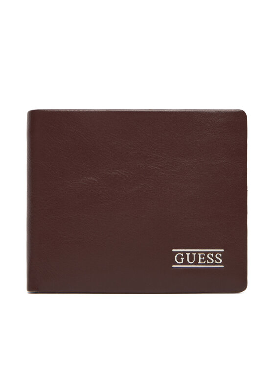 Guess Portfel męski SMNEBR LEA20 Brązowy