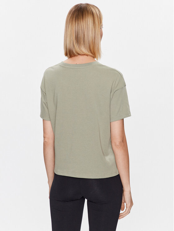 New Balance New Balance T-Shirt Stacked WT03805 Zielony Relaxed Fit