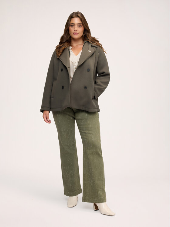 Fiorella Rubino Fiorella Rubino Płaszcz zimowy 8036T000384N035 Zielony Over Fit