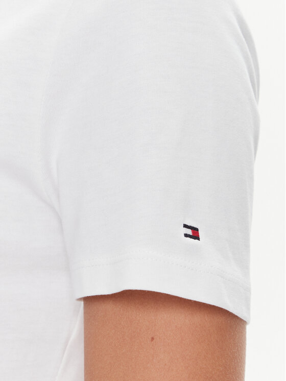 Tommy Hilfiger Tommy Hilfiger Тишърт WW0WW40526 Бял Slim Fit