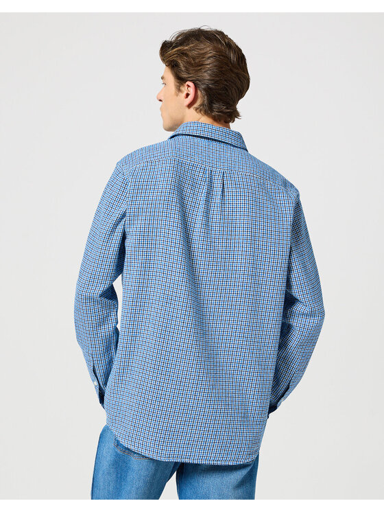 Wrangler Wrangler Koszula 1 PKT SHIRT LIGHT Niebieski Regular Fit
