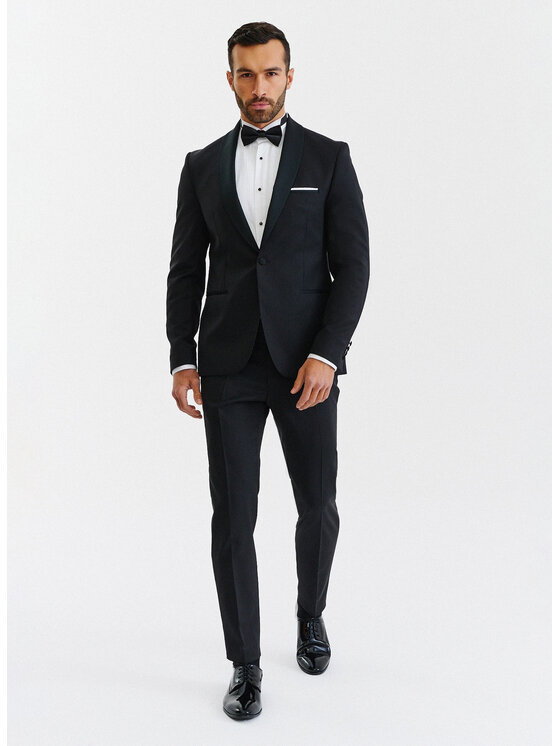 Pako Lorente Pako Lorente Marynarka P000B-3S-001 Czarny Slim Fit