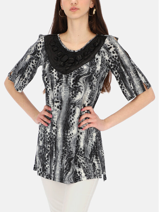 Potis & Verso Potis & Verso Tunika Grido Czarny Regular Fit