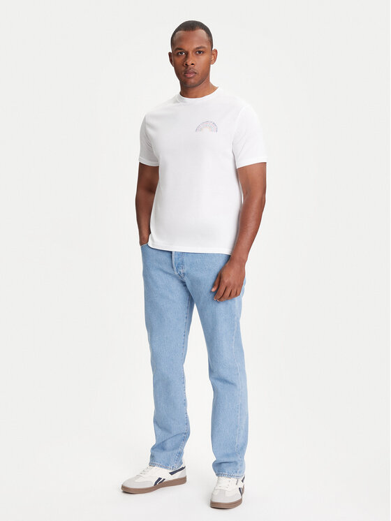 United Colors Of Benetton United Colors Of Benetton Majica 3I1XU1096 Bela Regular Fit