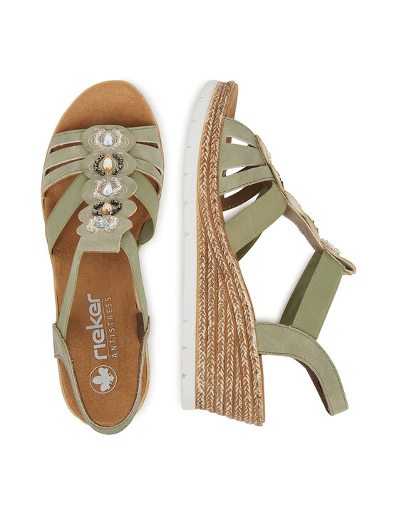 Rieker Rieker Sandalen 619B2-52 Grün