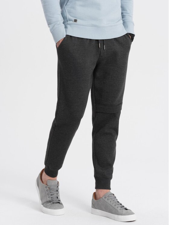 Ombre Ombre Teplákové kalhoty OM-PASK-0147 Šedá Regular Fit