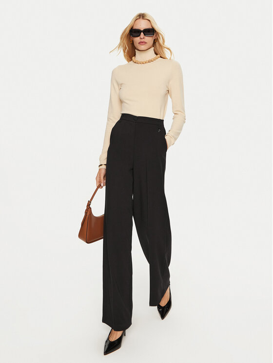 ARTIGLI ARTIGLI Hlače iz tkanine ACPA000183 Črna Regular Fit