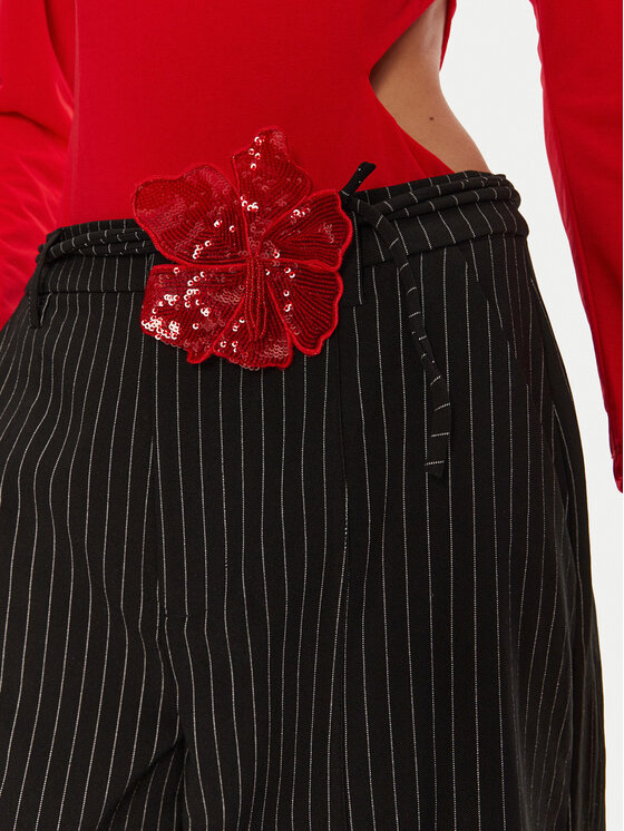 ROTATE ROTATE Spodnie materiałowe Cassandria 1131372470 Czarny Loose Fit
