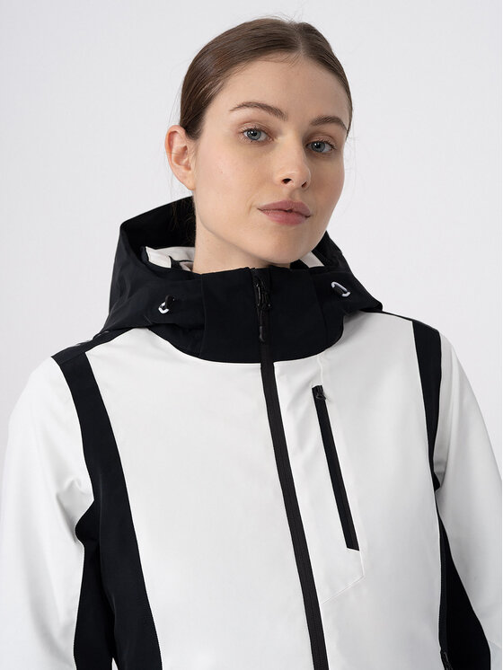 4F 4F Lyžiarska bunda 4FAW23TTJAF336 Biela Slim Fit