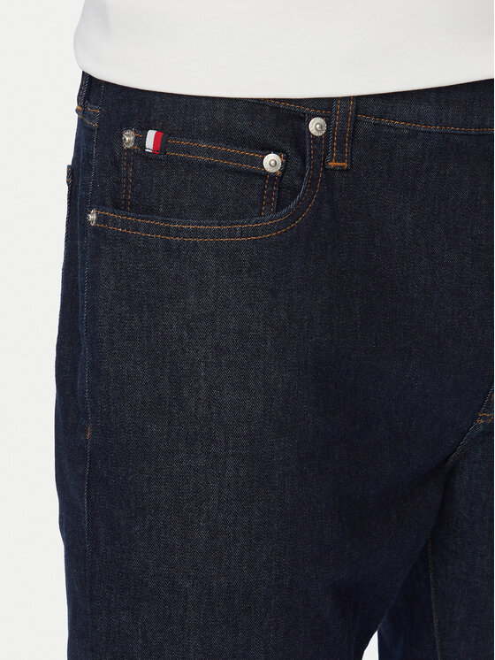 Tommy Hilfiger Tommy Hilfiger Jeans hlače Denton MW0MW42296 Mornarsko modra Straight Leg