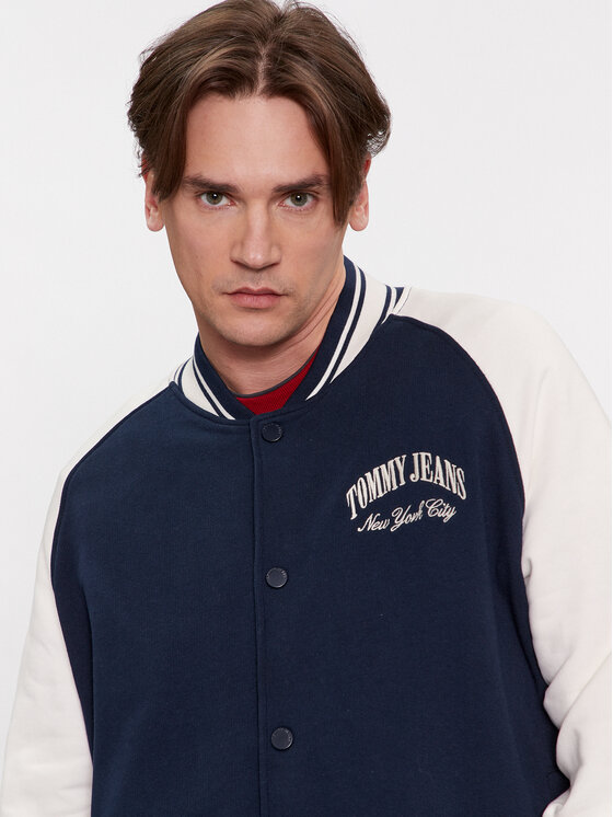 Tommy Jeans Tommy Jeans Bluza Varsity DM0DM18400 Granatowy Relaxed Fit