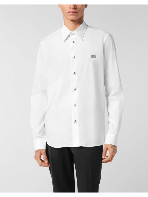 PHILIPP PLEIN PHILIPP PLEIN Camicia 27039 Bianco Fitted Fit
