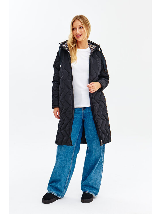 NAOKO NAOKO Zimní kabát Moss Garden Černá Regular Fit