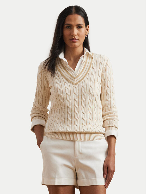 Damski Sweter LAUREN RALPH LAUREN, Rozmiar XS, Écru, 200963658001