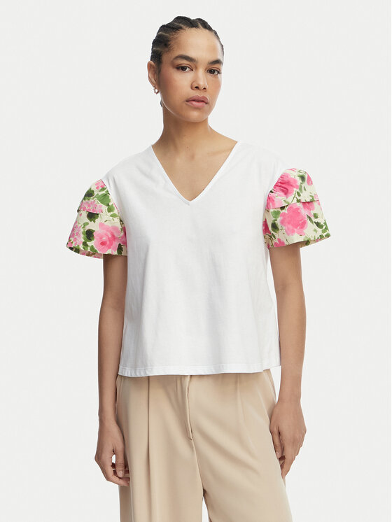 Liu Jo Tricou WA6513 J6308 Alb Relaxed Fit