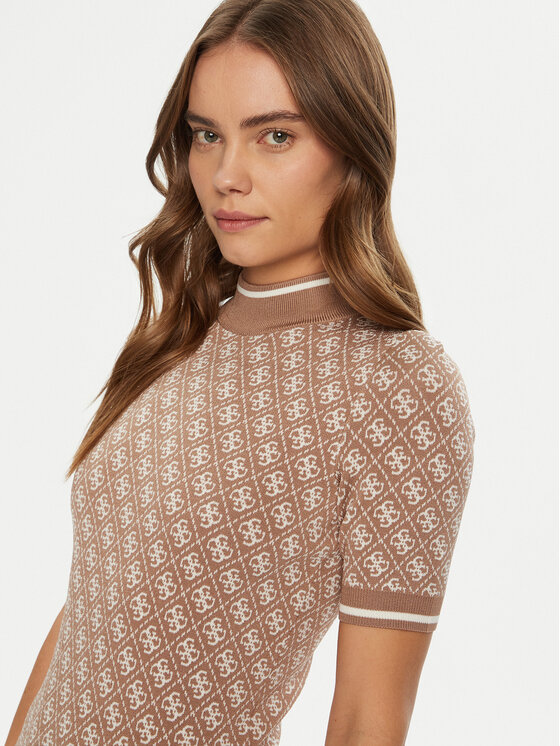 Guess Guess Rochie tricotată W3YK39 Z37K0 Bej Regular Fit