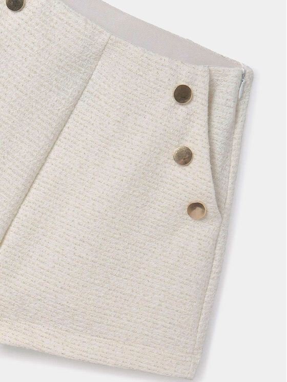 Mayoral Mayoral Pantalon scurți din material 6267 Écru Regular Fit
