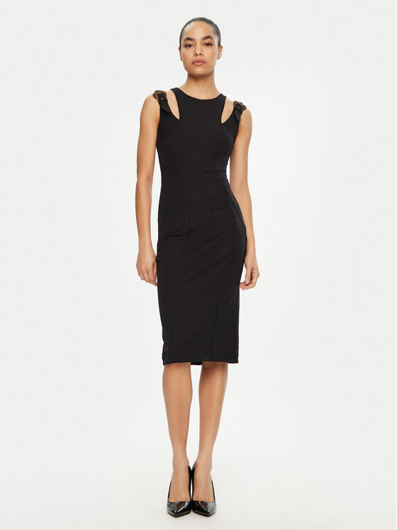 Versace Jeans Couture Versace Jeans Couture Коктейлна рокля 78HAO913 Черен Slim Fit