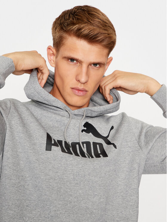 Puma Puma Bluza Puma Essential Big Logo Hoody Szary Regular Fit
