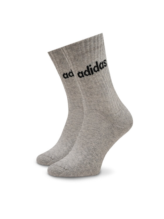 adidas adidas Unisex Magasszárú Zokni Linear Crew Cushioned Socks 3 Pairs IC1302 Szürke